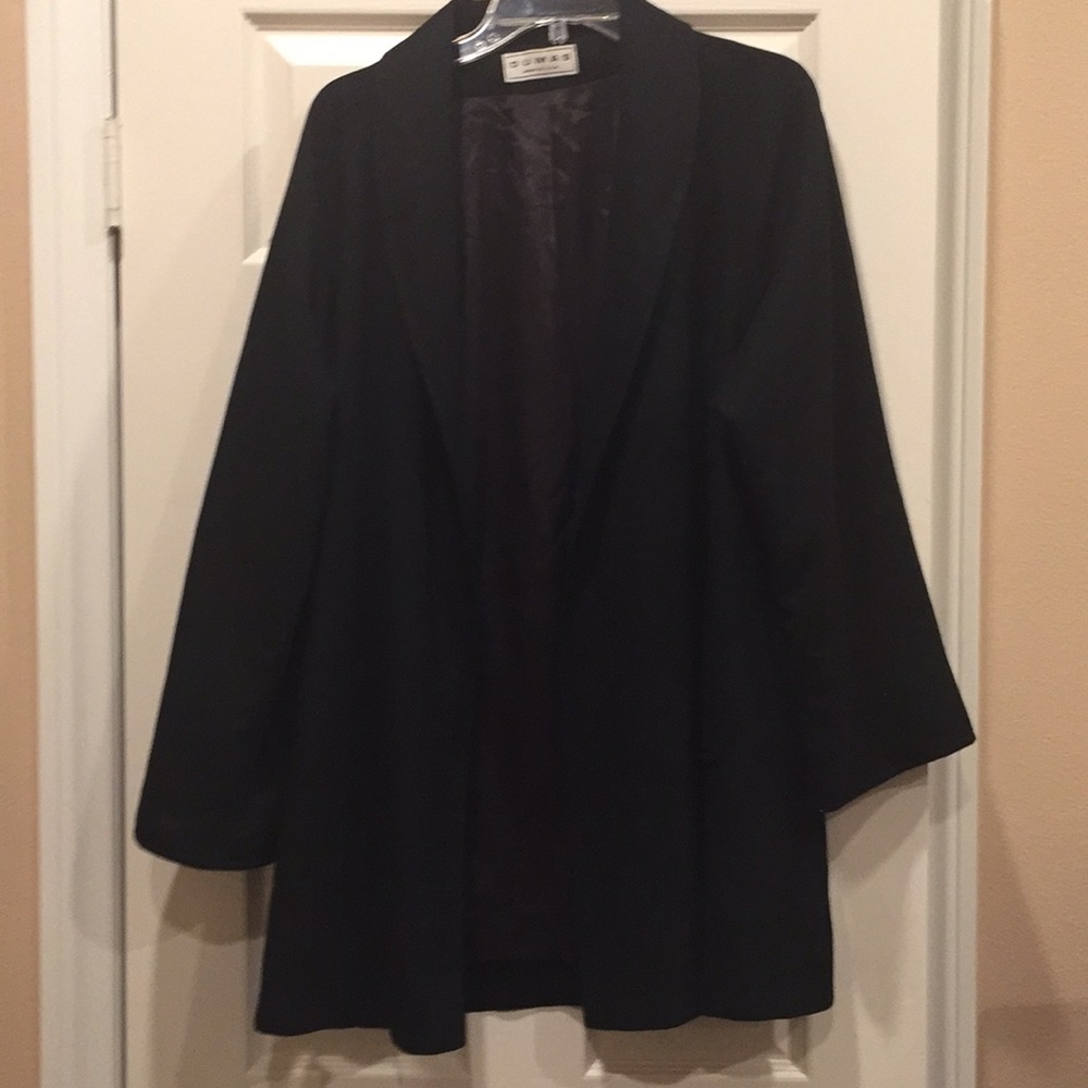 Dumas 100% wool fully lined open coat